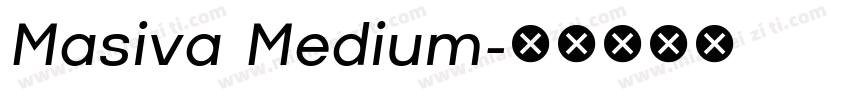Masiva Medium字体转换